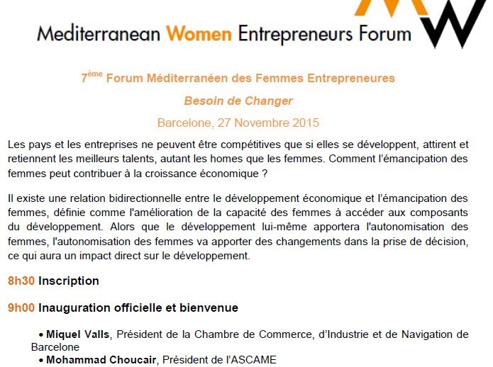 Mediterranean Women Entrepeneurs Forum