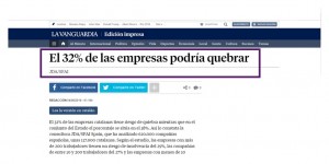 El 32% de las empresas podrían quebrar