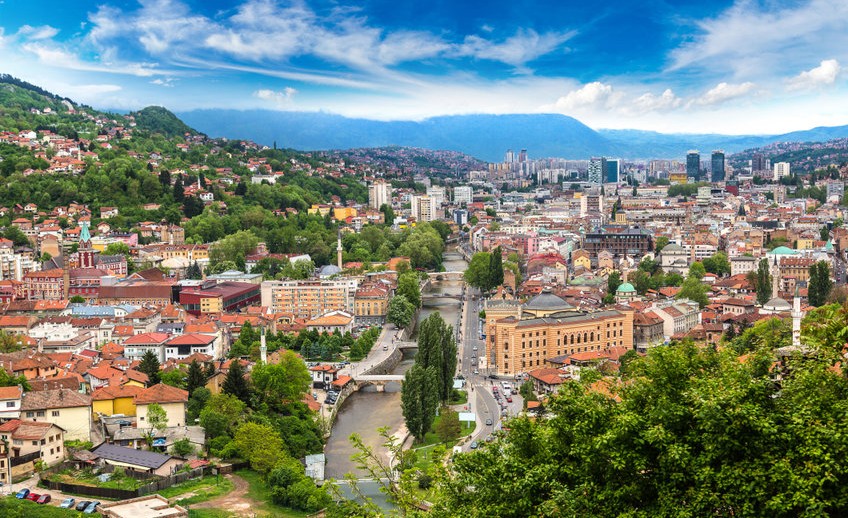 Panoramic view of Sarajevo